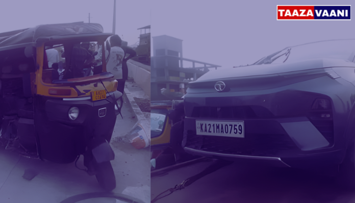 Puttur : Car hits auto carrying school children - five children including father injured, three in critical condition