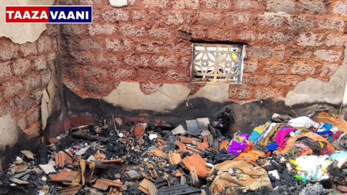 Neralakatte: Entire house burnt down due to electrical short circuit!