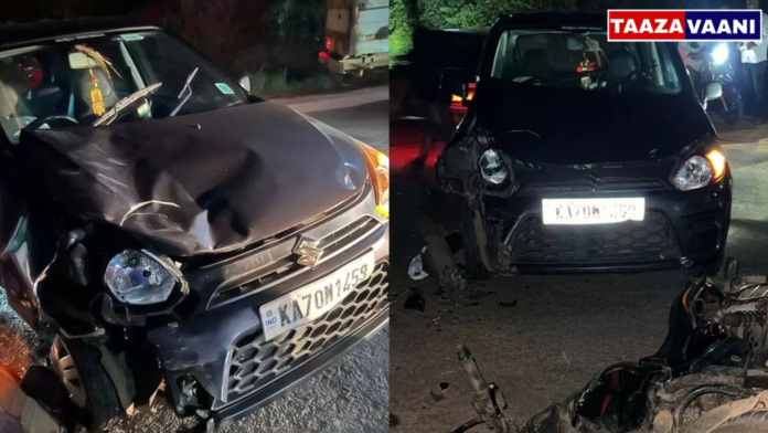 Belthangady Car-bike accident; Progressive farmer Balanja Anil Bhatt's wife died on the spot! Belthangady: Car-bike accident; Progressive farmer Balanja Anil Bhatt's wife died on the spot!