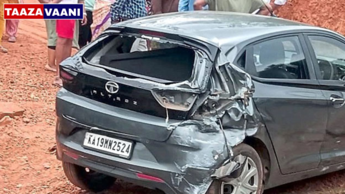 Moodbidri: Minibus collides with car; Passengers miraculously escape
