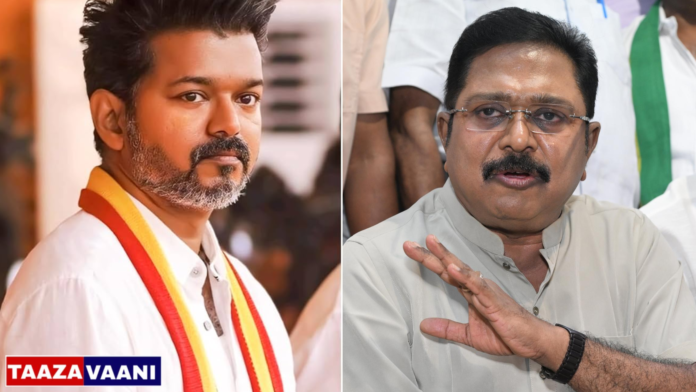 TTV Dhinakaran TVK forgery case : Dhinakaran Approaches Police With 'Forgery' Complaint As TVK Shares 'Proof' Of AMMK MLA's Support